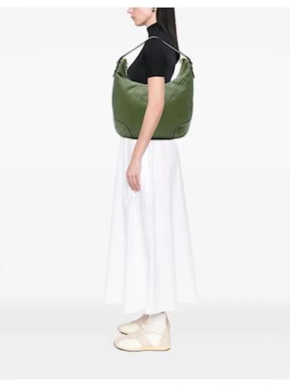 Authentic Gucci Microguccima Nice Hobo Bag Green